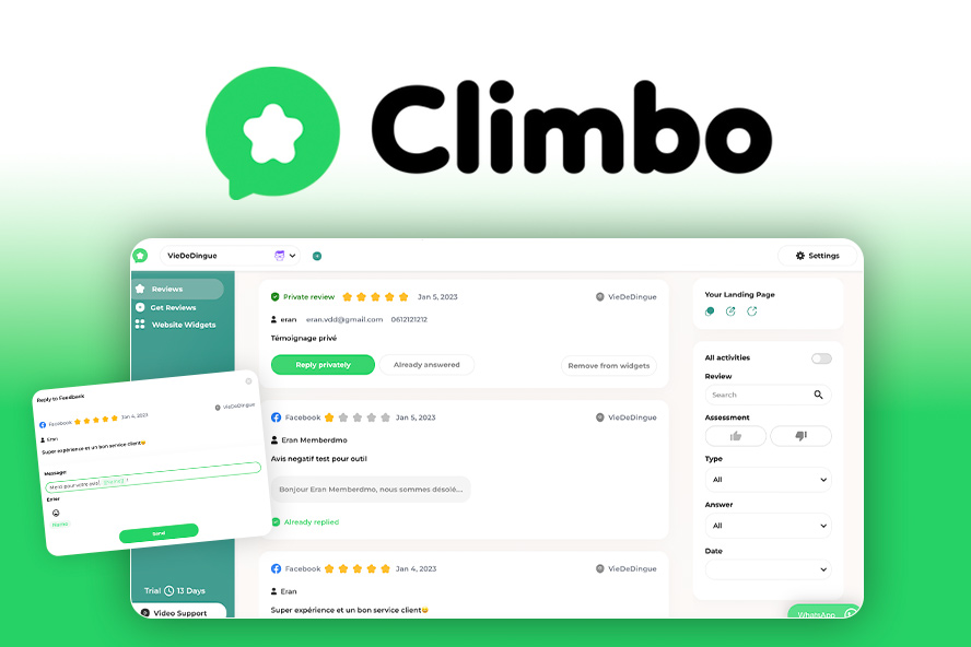 Climbo – Collecte des témoignages clients et augmente tes ventes